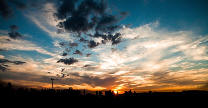 Sunset over People